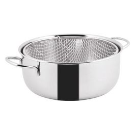 Friggitrice cm 24 Acciaio inox aisi 430 con Cestello in Alluminio Antiruggine