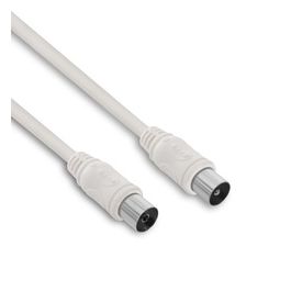 Coaxial Tv Cable Ø 9.52mm Male female 10m White 338011