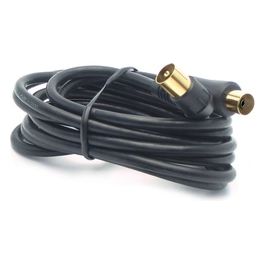 Coaxial Tv Cable Ø 9.52mm Male female 5m Black 438806
