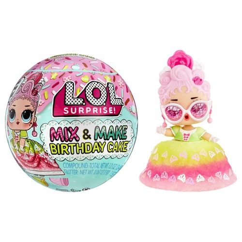 MGA Bambola L.O.L. Surprise! Mix e Make Birthday Cake Tots in Sidekick