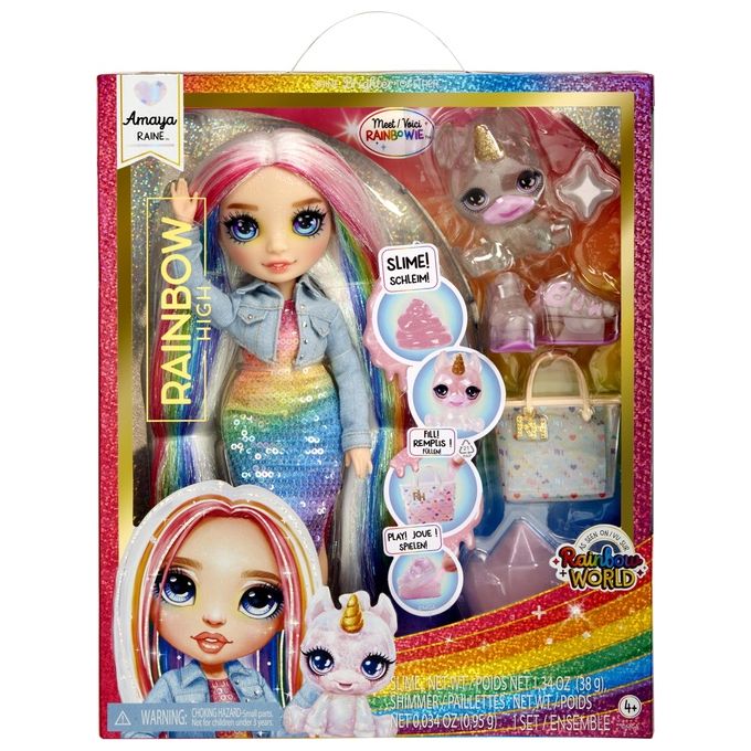 Image of MGA Bambola Rainbow High Classic Rainbow Fashion Doll Amaya Rainbow