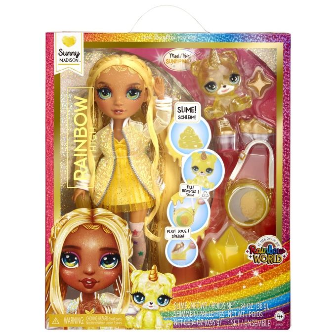 Image of MGA Bambola Rainbow High Classic Rainbow Fashion Doll Sunny Giallo