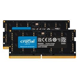 Crucial DDR5 Kit 96Gb 2x48Gb SO DIMM 262-pin 5600 MHz / PC5-44800 CL46 1.1 V on-die ECC Nero