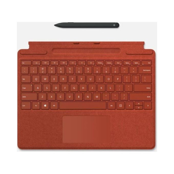 Microsoft Surface Pro 8/X Cover Alcantara con PEN Poppy Red