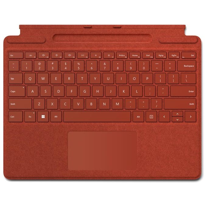 Microsoft Type Cover In Alcantara Per Surface Pro (3/4/5/6/7) – Rosso Papavero – Nuova