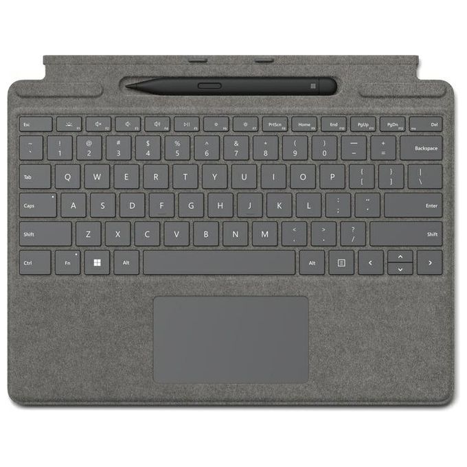 Microsoft Tastiera Surface Pro Keyboard con Slim Pen Platino