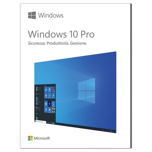 Microsoft Windows 10 Pro Box Pack 1 Licenza Unita' Flash 32/64-bit P2 Italiano