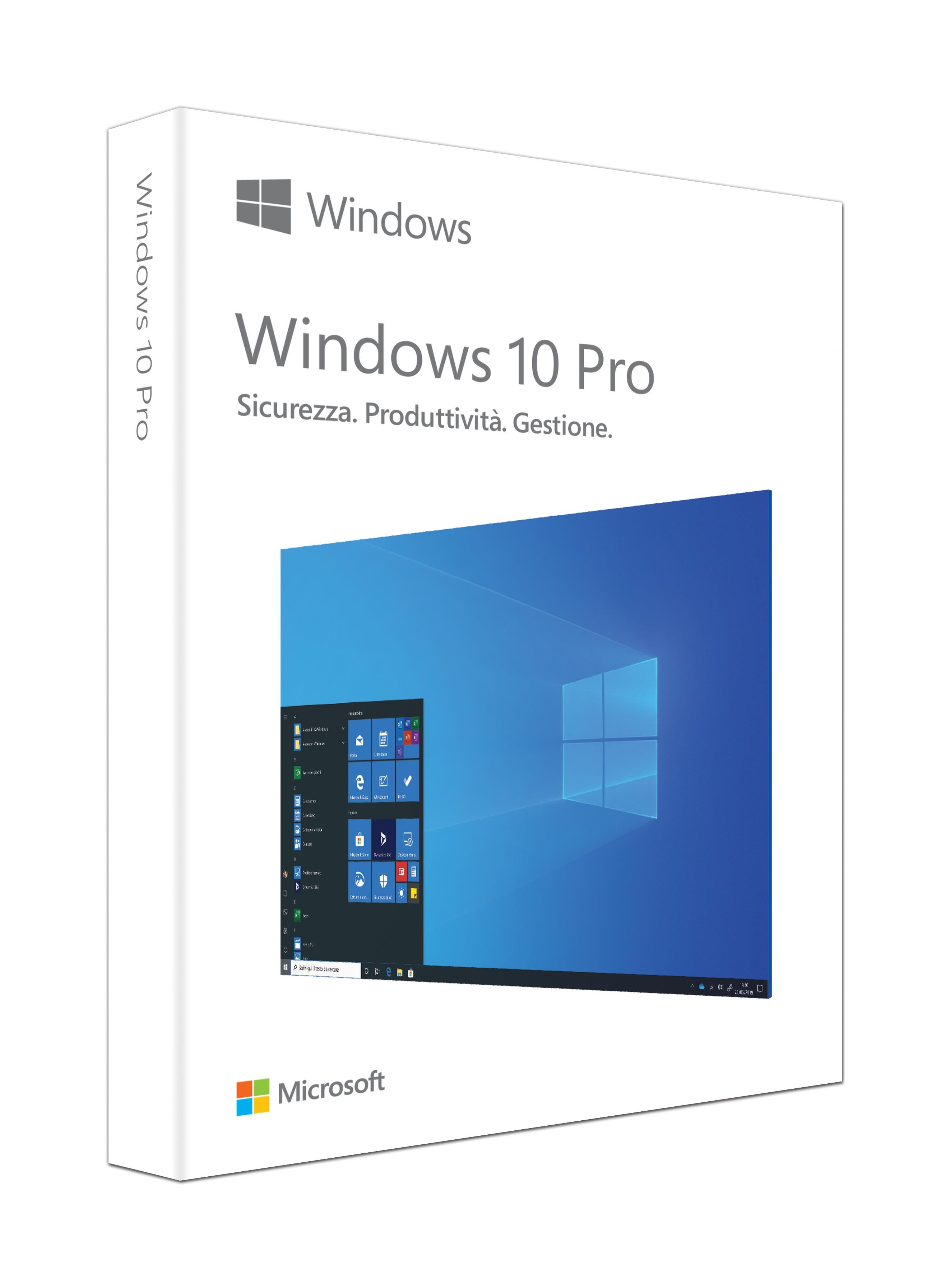 Windows 10 Pro Box ITALIA con DVD e Licenza (COA)