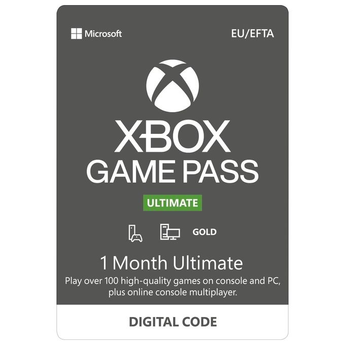 Microsoft Xbox Live Game Pass Ultimate Xbox One 1 Mese