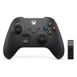 Microsoft Xbox Wireless Controller con Wireless Adapter per Windows 10 Nero Gamepad Pc