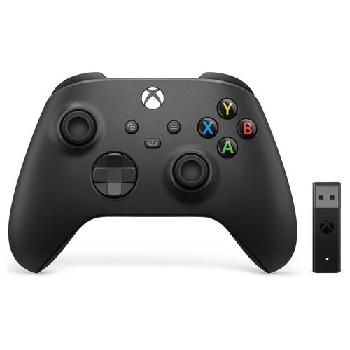 Microsoft Xbox Wireless Controller con Wireless Adapter per Windows 10 Nero Gamepad Pc