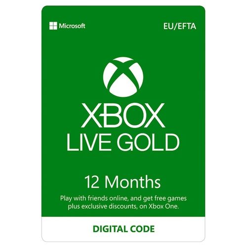 Microsoft® Xbox XBOX LIVE 12 mesi Digital FG CIS EuroZone Online Product Key License 1 License ESD R17