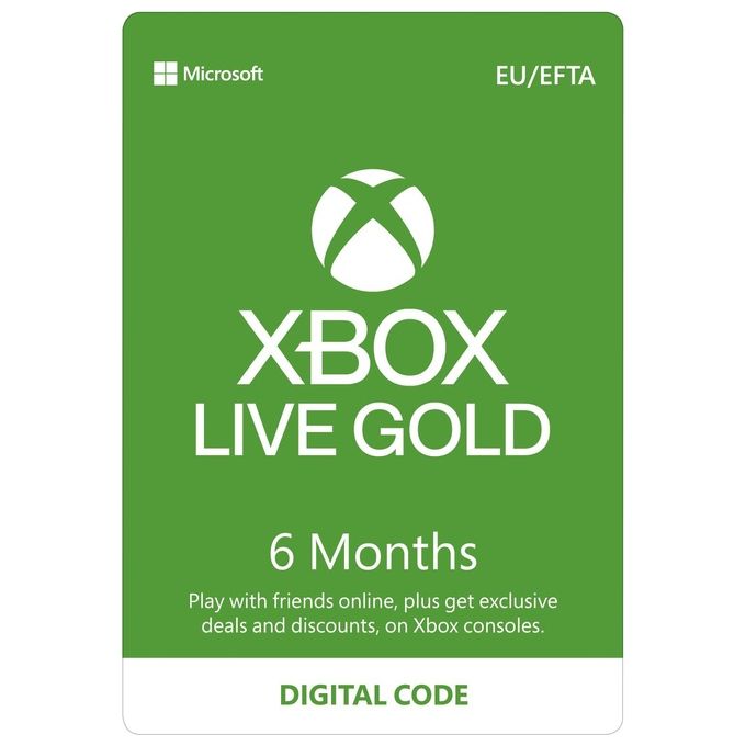 Microsoft® Xbox XBOX LIVE 6 mesi Digital FG CIS EuroZone Online Product Key License 1 License ESD R17
