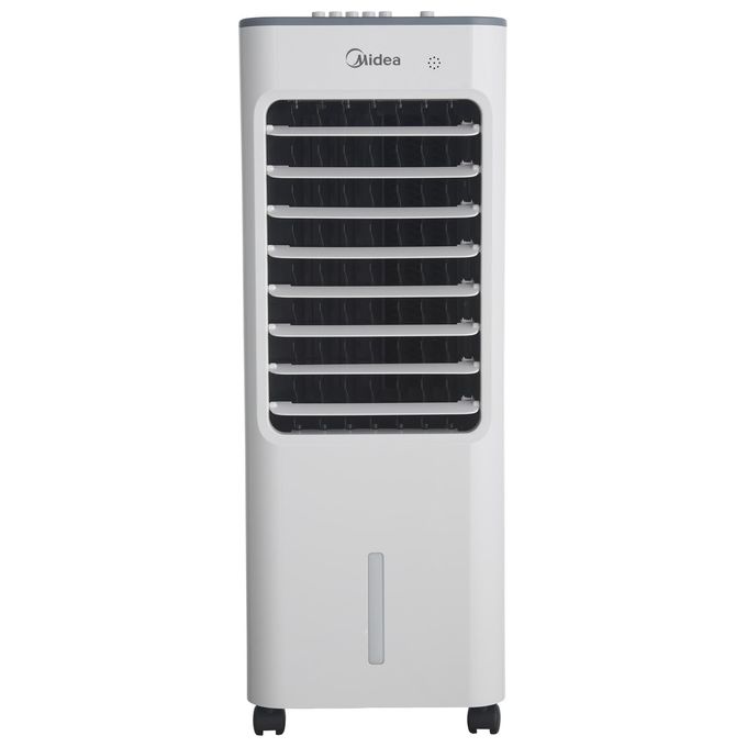Midea AC100-18B Serie 3000 – Raffrescatore evaporativo portatile, per ambienti fino a 20 m², 3 velocita', oscillazione automatica e funzione Sleep, 56–62 dB, Bianco