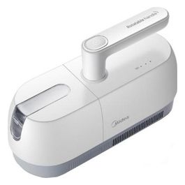 B5D Vacuum - Battitappeto portatile ciclonico antiacaro per materassi, ricaricabile, capacità 0,35 L, autonomia 20 min, filtro ciclone + UV, Bianco/Grey