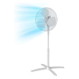 FS40-20M Ventilatore a Piantana 40 W con Altezza Regolabile Silenzioso e 3 Livelli di Velocità Oscillazione 80° Colore Bianco