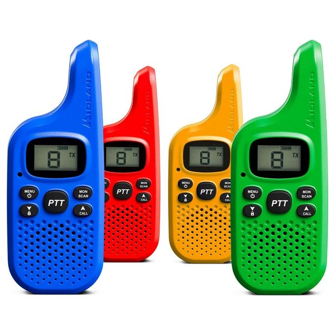 Midland C1425.01 XT5 Radio Ricetrasmittente Walkie Talkie Portata 4km Scocca Abs 4 Colori