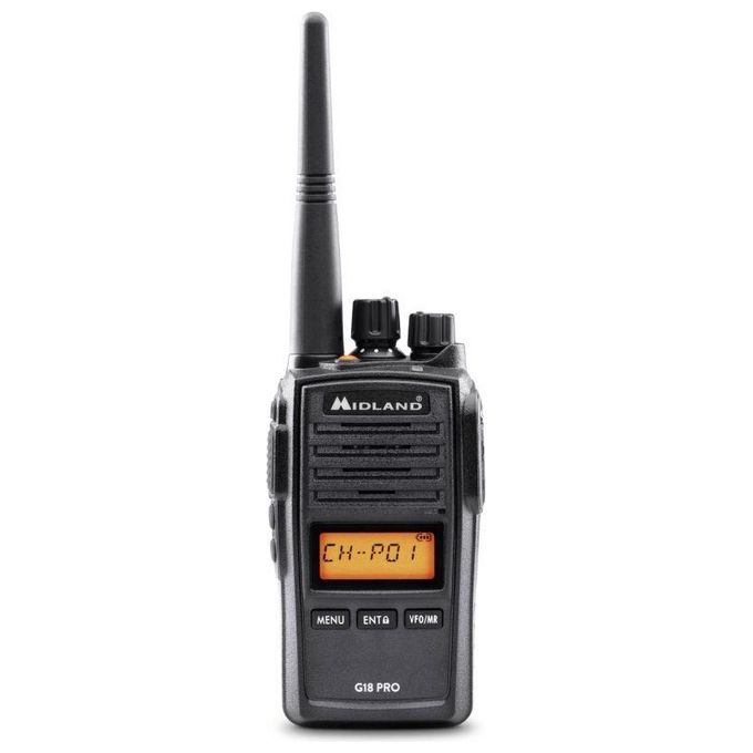 Midland G18 PRO Radio Ricetrasmittente Walkie Talkie PMR 446 Standard Militare MIL-STD-810G