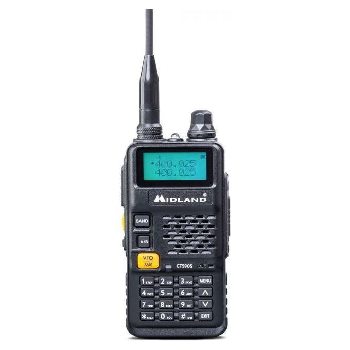 Midland CT590S Ricetrasmittente Singola Dual Band VHF/UHF 128 Canali Memorizzabili