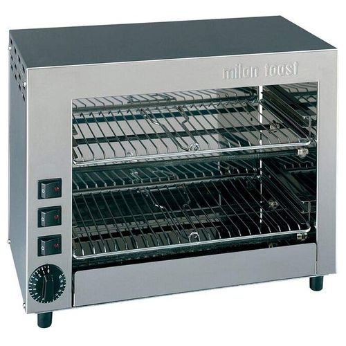 14051 Fornetto Professionale Doppio con 6 Posti e 6 Pinze per Toast e Sandwich