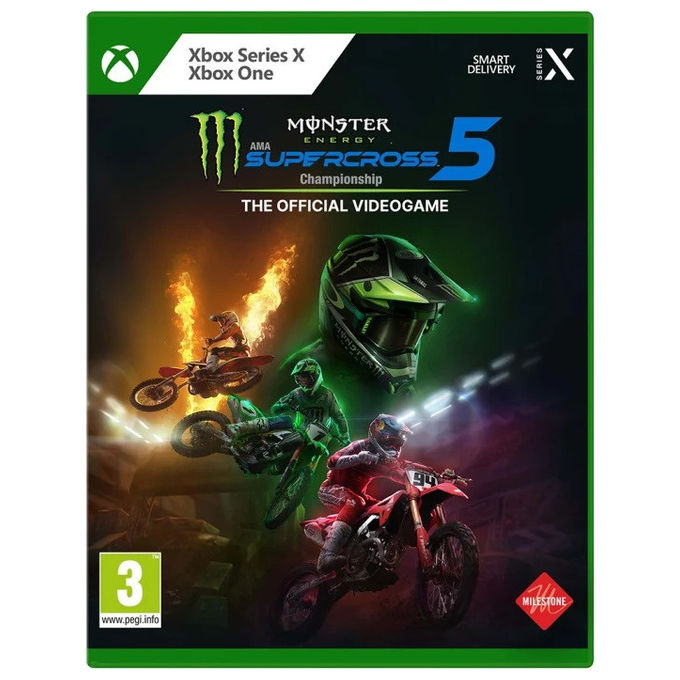 Milestone Monster Energy Supercross 5 videogioco Xbox Series X multiplayer italiano