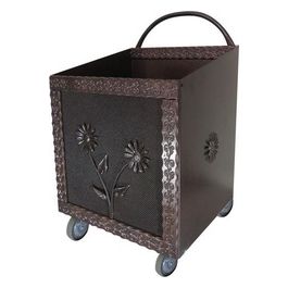 Portapellet Ruote cm 37x42 h 57 nero