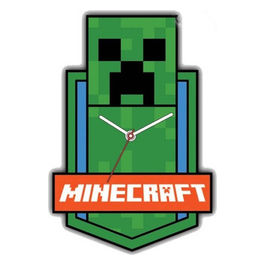 Minecraft, Orologio Maxi Creeper, Gadget, Materiale PVC, Movimento Al Quarzo