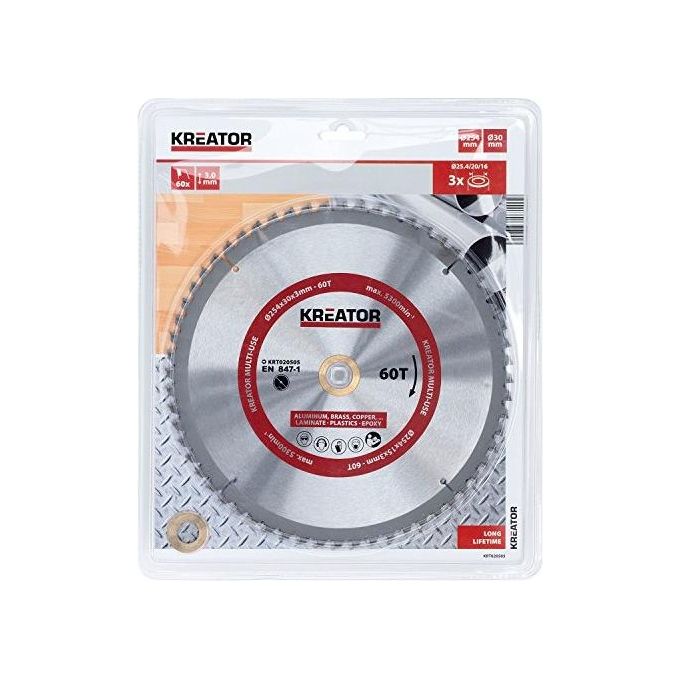 Image of [ComeNuovo] Mistral Disco 254mm 60 Denti Multiuso per Sega Circolare