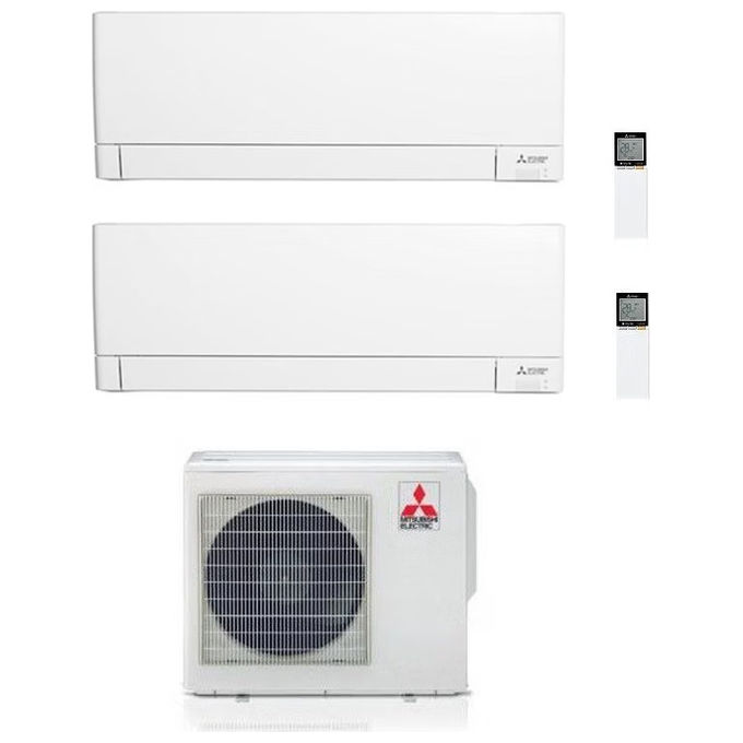 Mitsubishi condizionatore dual split KIT_MXZ2HA50VFK-24DUA 12000 BTU + 12000 BTU classe A++ A+ dc inverter pompa di calore wi-fi MXZ2HA50VFK