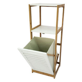 MOBILETTO MULTIUSO 1 RIPIANO 1 CESTO 36X33X98 NATURALE/BIANCO ADELAIDE