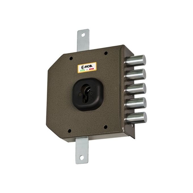 Moia G453Bsx Serratura Applicare A Cilindro Triplice E 63 Sx 5 Catenacci Interasse 25