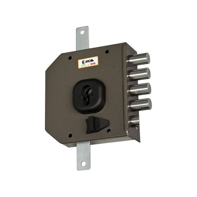 Moia G456Dx Serratura Applicare A Cilindro Quintuplice E 63 Dx 4 Catenacci + Scrocco Interasse 25