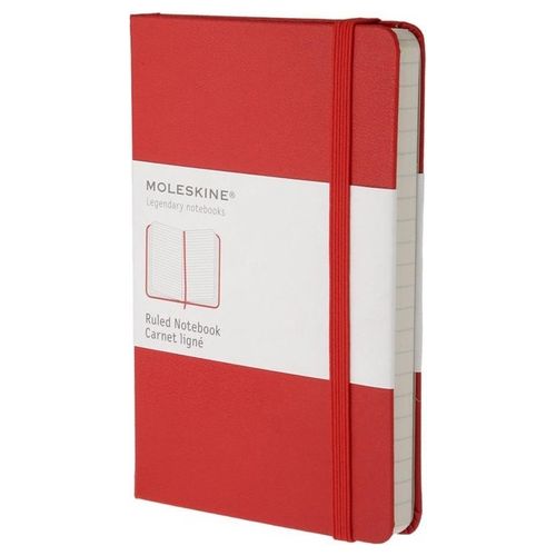 Moleskine Notebook Classic Copertina Rigida Taccuino a Pagine Rigate Large Rosso Scarlatto