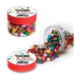 Confezione 350 Puntine Col Assortiti Plastificate