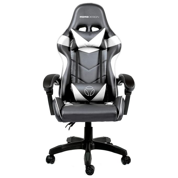 Momo MD-GC004E-KW Sedia da Gaming Bianco/Nero