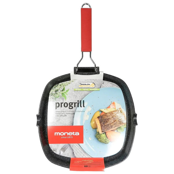 Moneta Bistecchiera Grill in Alluminio 28x28 cm