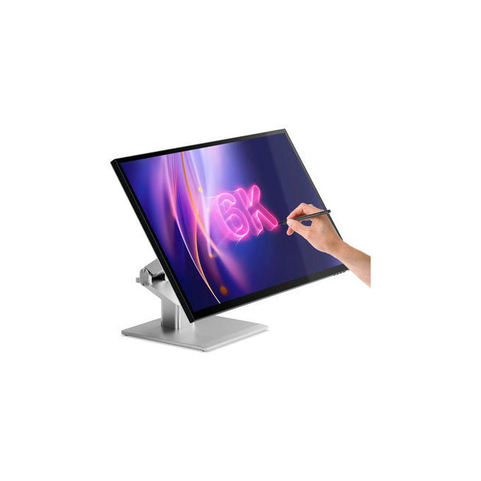 ALOGIC 32C6KPDTF Monitor Touchscreen 32'' 6K Ultra HD IPS 60Hz HDR 10 punti touch colore Argento Nero