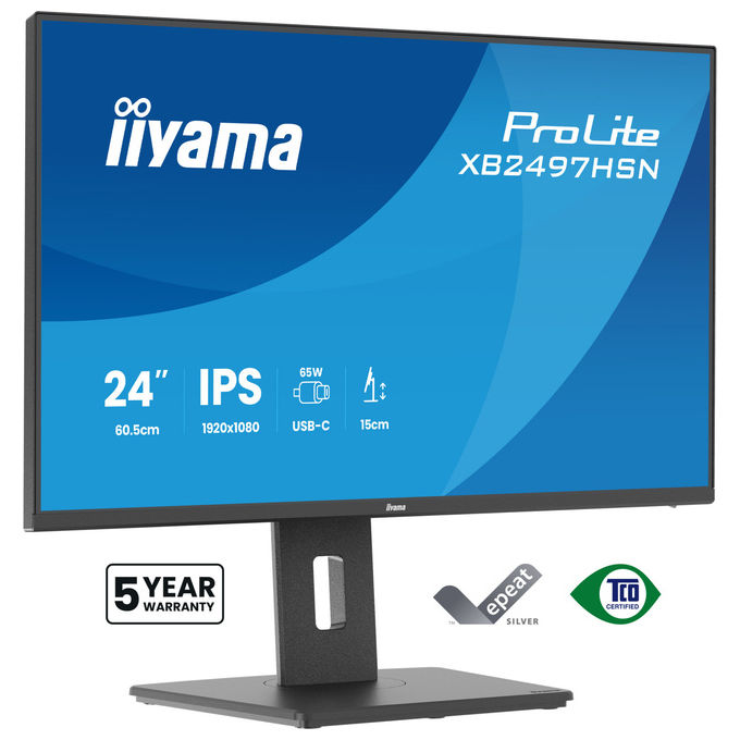 Iiyama XB2497HSN-B1 Monitor PC 23,8" Full HD IPS 100 Hz (Nero)