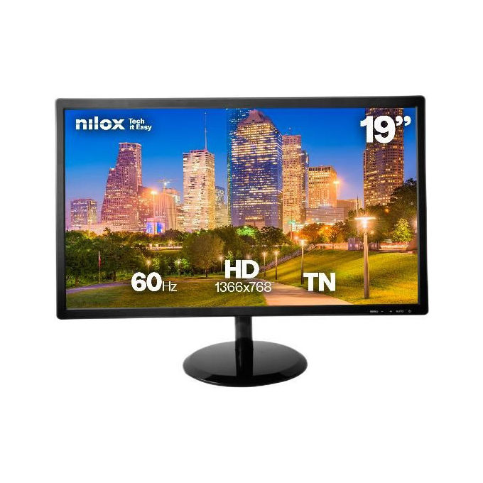 Nilox NXM19FHD22 Monitor PC 19" HD TN 60 Hz (Nero)