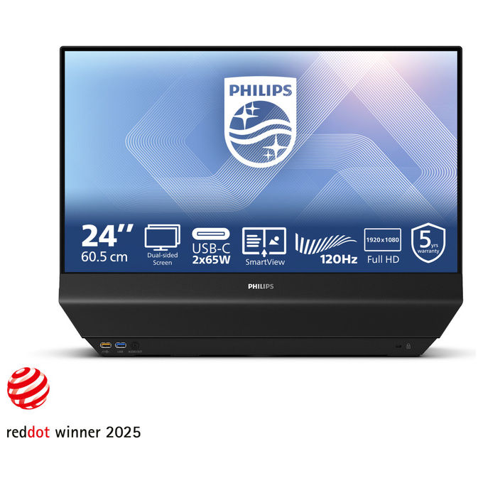 Philips 24B2D5300 Monitor PC 23,8" Full HD IPS 120 Hz (Nero)