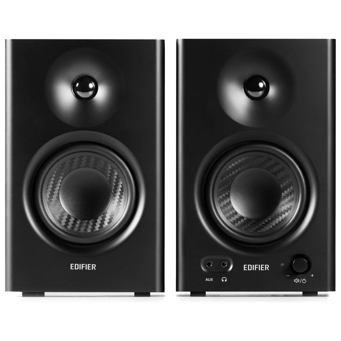 Edifier MR4-BLK MR4 Monitor da Studio Attivi 2.0 Canali 42 W RMS Woofer 4 Pollici Tweeter Cupola di Seta colore Nero