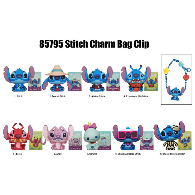 Monogram, Portachiavi Clip Disney Stitch, Serie 1, Display 24