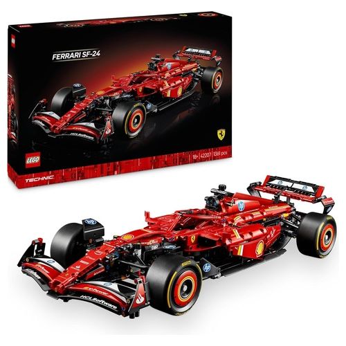 Technic Monoposto F1 Ferrari SF-24 - Modello di Auto Formula 1 da Collezione in Scala 1:8 con Motore V6, Cambio, Sterzo e DRS, Idea Regalo per Adulti, Uomo e Donna Fan Sport Motoristici 42207