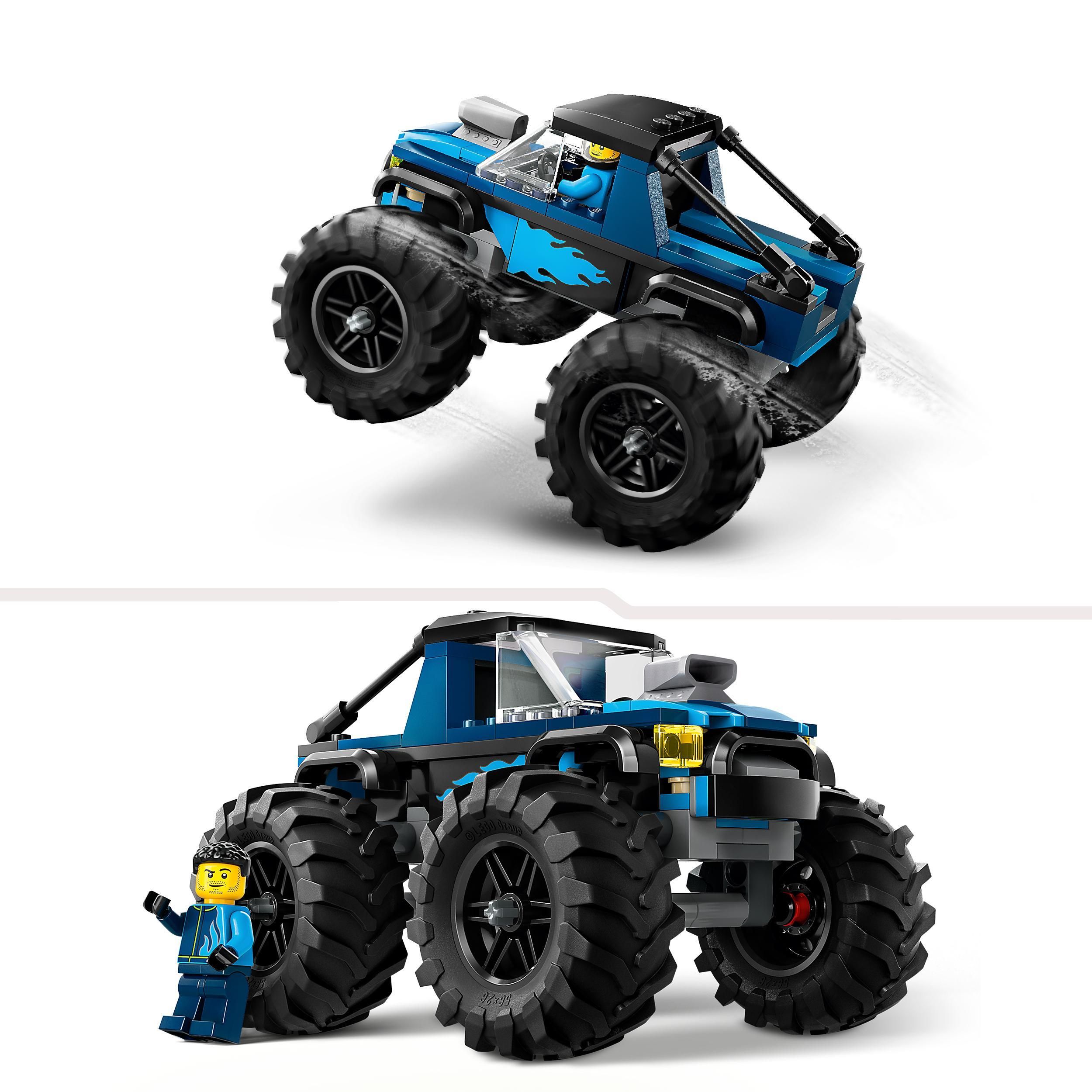 LEGO City Monster Truck Blu, Giocattolo Fuoristrada Off-Road da Costruire,  Giochi per Bambini e Bambine da 5 Anni in su con Costruzioni, Regalo  Divertente con Minifigure del Pilota del Veicolo 60402 