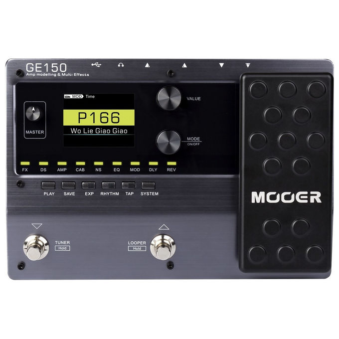 Mooer, Multieffetto per chitarra GE150, 151 Effetti, Looper 80s, Pedale espressione