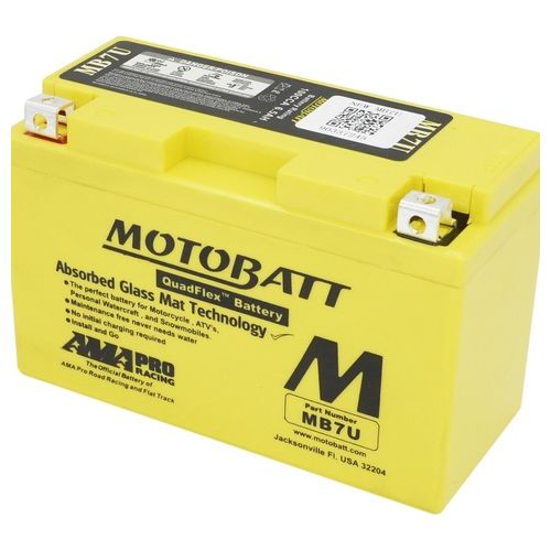 Motobatt MB7U batteria moto AGM 12 Volt dimensioni 151 x 65 x 94 mm