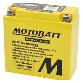 Motobatt MBT14B4 batteria moto AGM 12 Volt dimensioni 170 x 70 x 145 mm