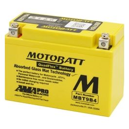 Motobatt MBT9B4 batteria moto AGM 12 Volt dimensioni 150 x 70 x 105 mm