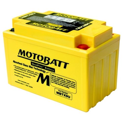 Motobatt MBTX9U batteria moto AGM 12 Volt dimensioni 151 x 87 x 110 / 110 mm