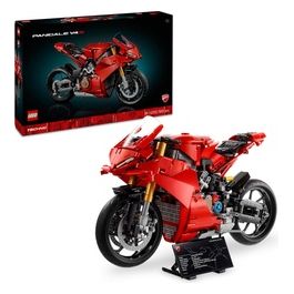 Technic Motocicletta Ducati Panigale V4 S, Modellino da Costruire per Adulti, Idea Regalo Uomo, Donna, Papà, Mamma, Fidanzato e Fidanzata, Kit Modellismo da Collezione per Fan delle Moto 42202